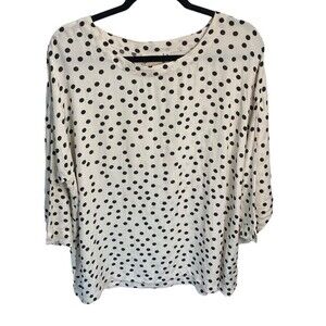 Masai Copenhagen Becca Oversize Blouse Size Med Polka Dot 3/4‎ Sleeve
